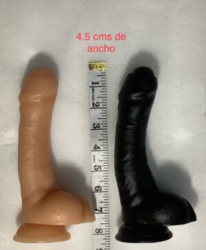 Dildo suave de 8 pulgadas base succión .